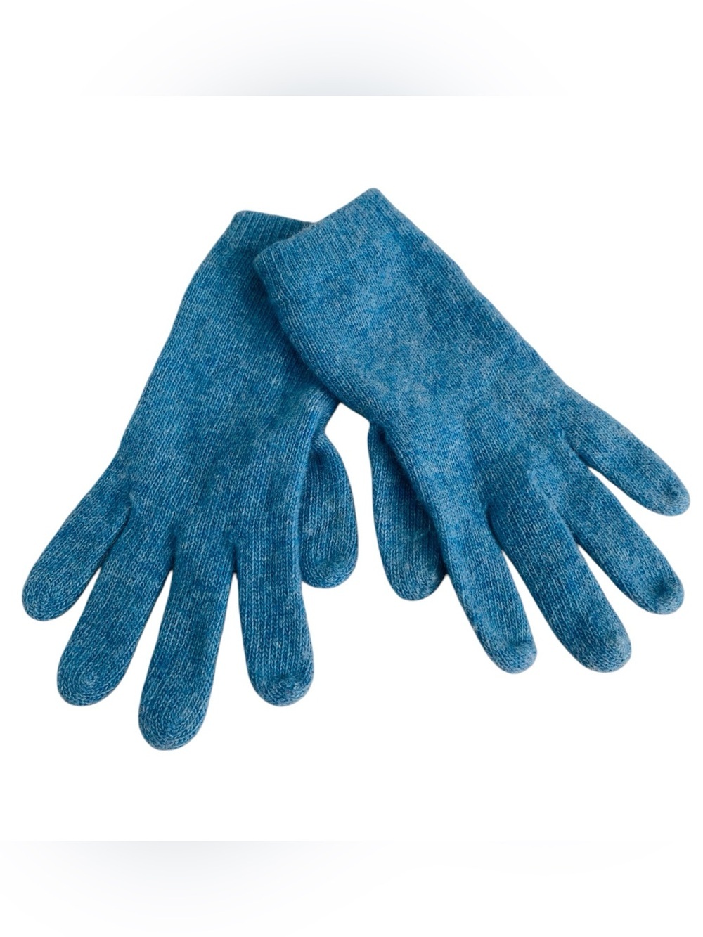 Portolano Soft Blue Cashmere Gloves S/M